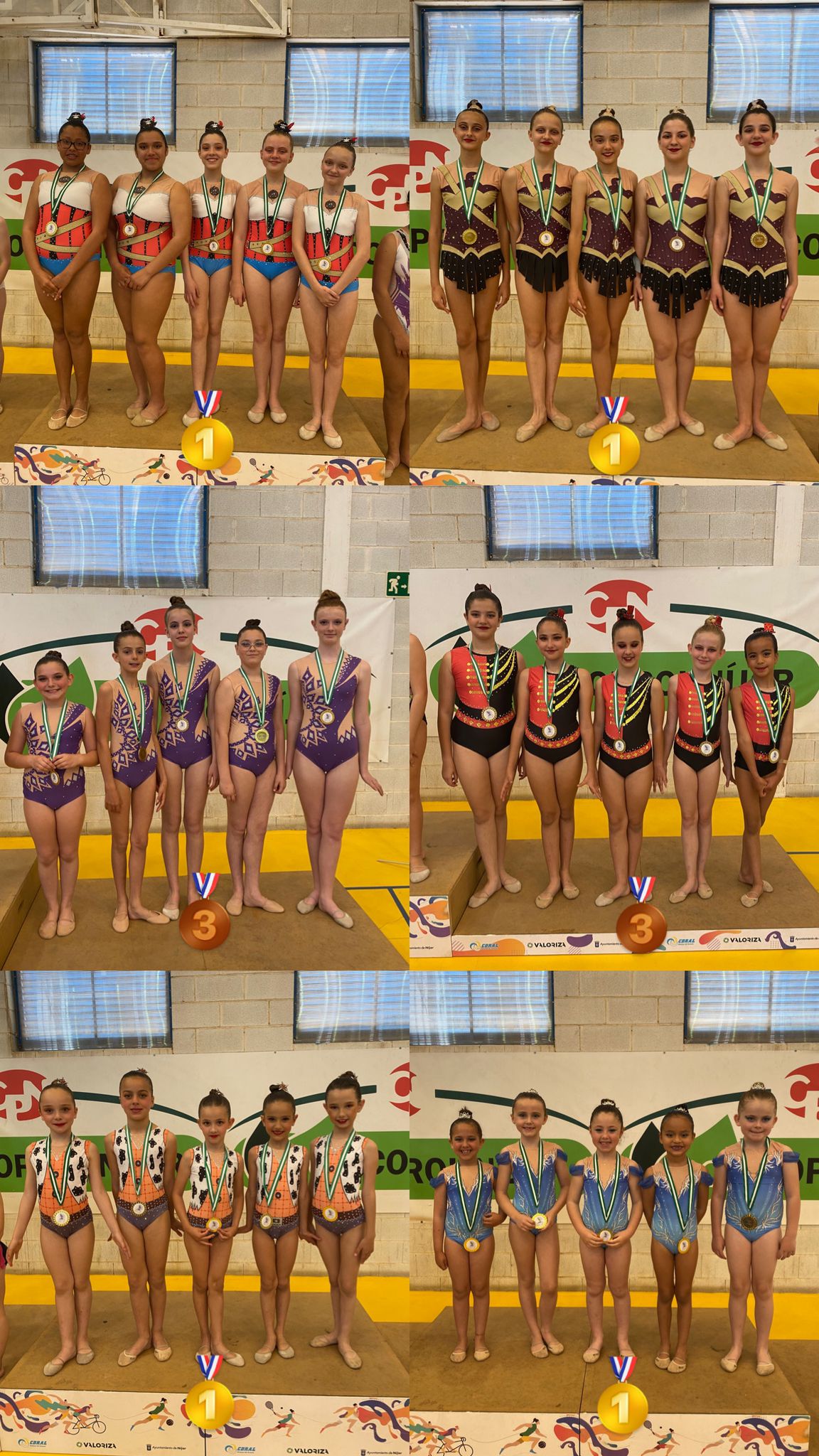 The Mojácar Costarítmica team from the Municipal Sports School continues its meteoric rise to being among the best gymnasts in the province, once again winning numerous medals, this time in the last competition held in Níjar.